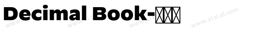 Decimal Book字体转换